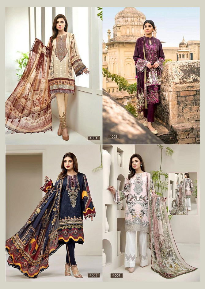 Asifa Nabeel 4 Lawn Printed Karachi Dress Materials collection